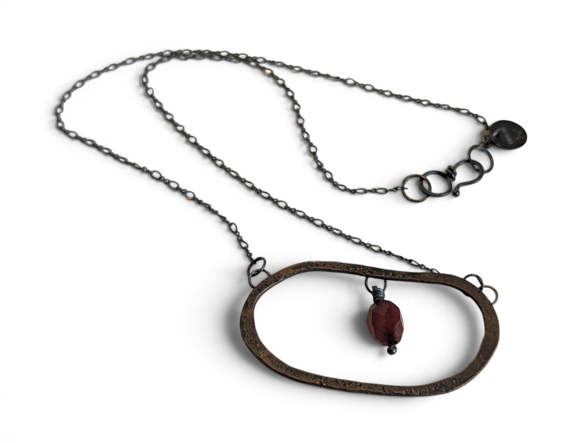 Oval Necklace with Antique Red Carnelian