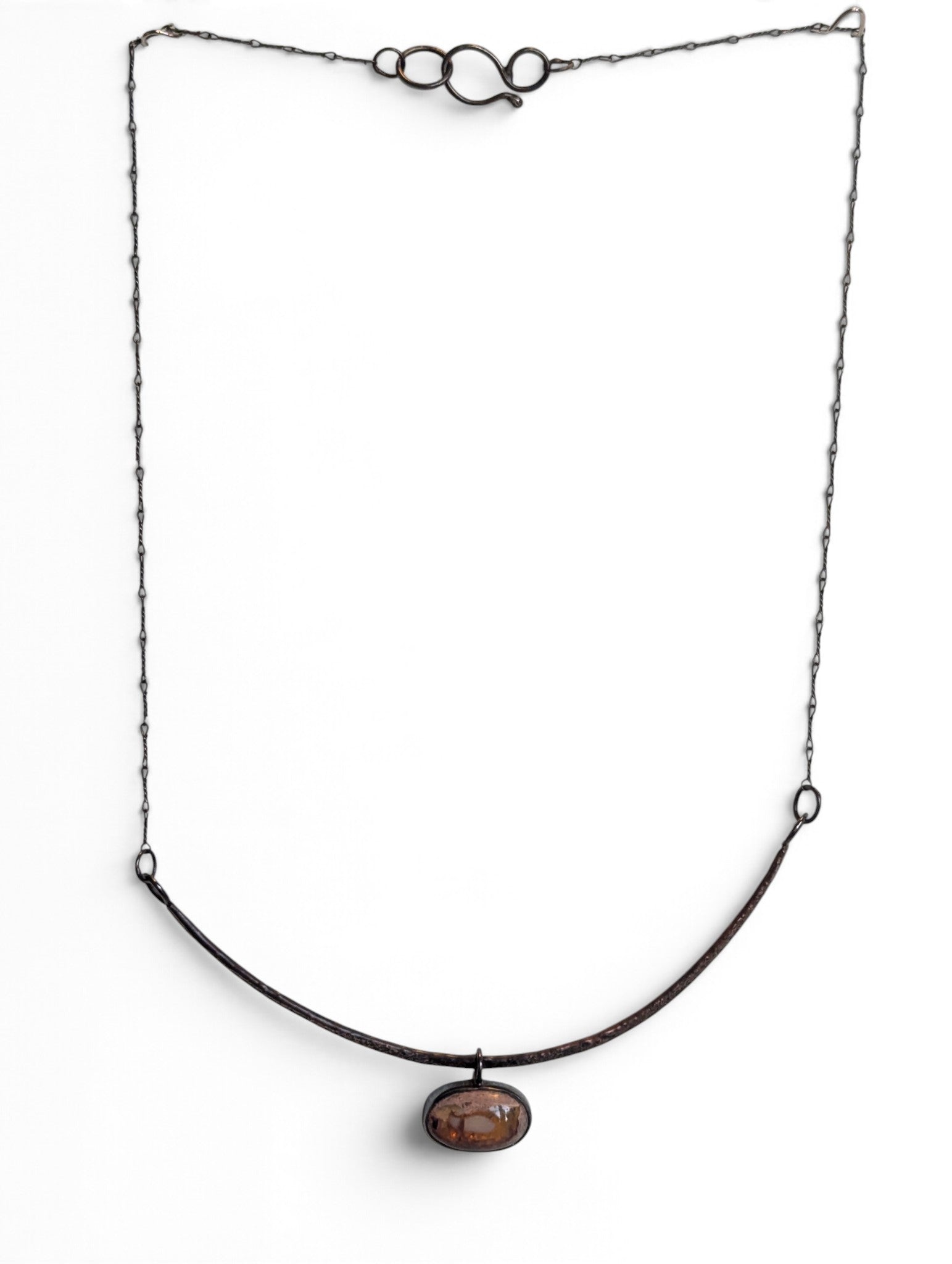 Textured Copper Collar with Boulder Opal