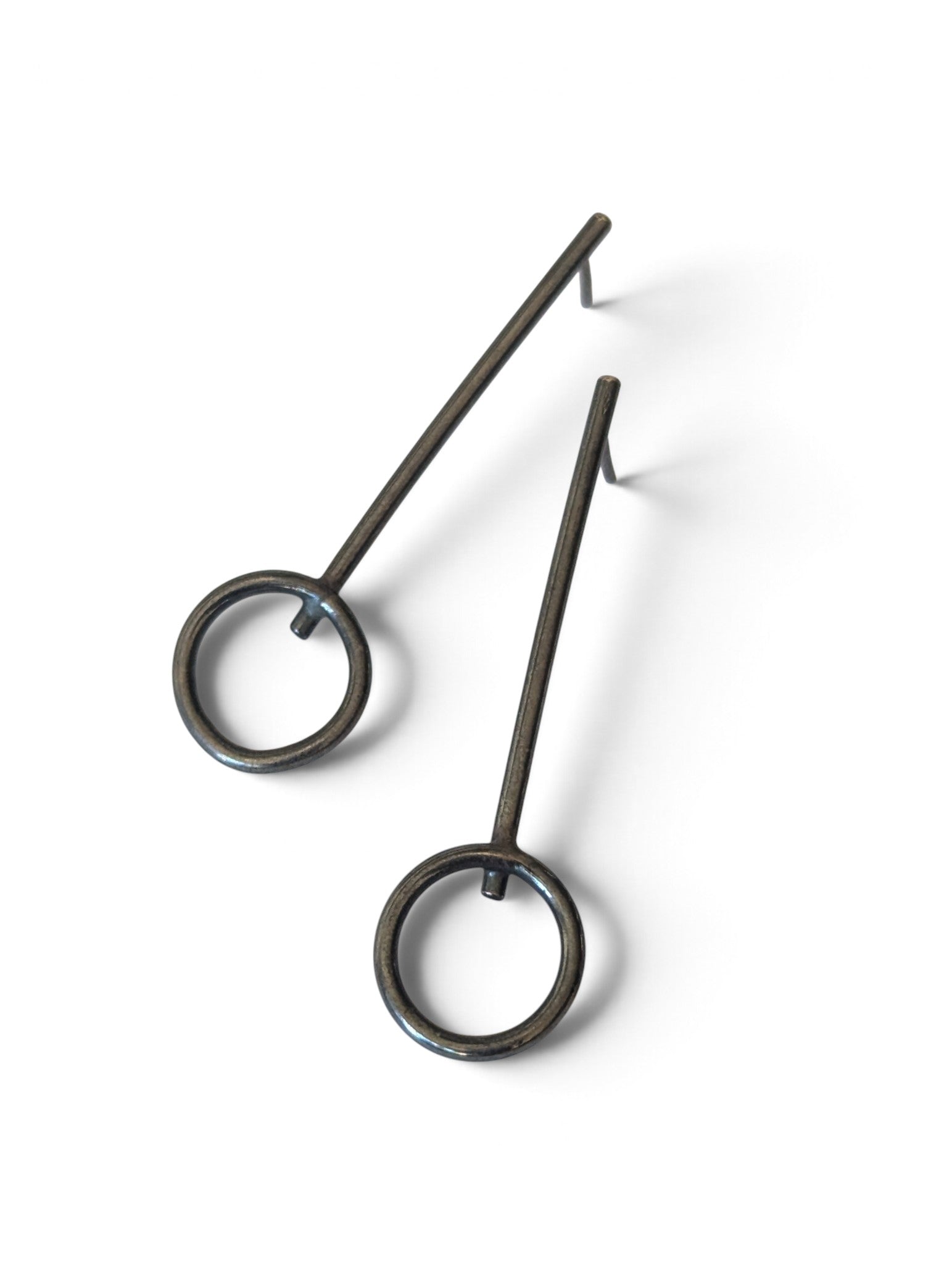 Sterling Silver Small O Dangle Earrings