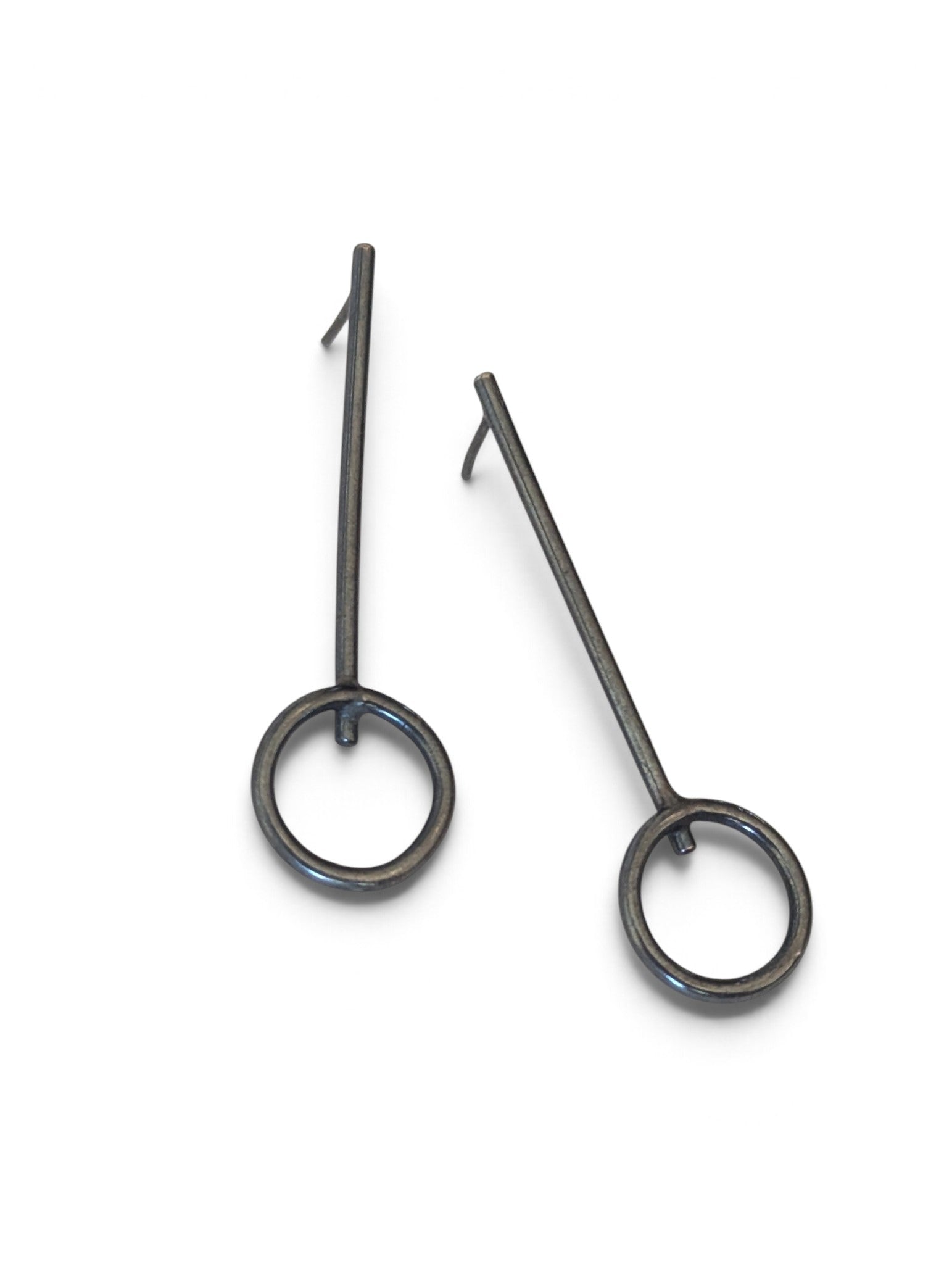 Sterling Silver Small O Dangle Earrings