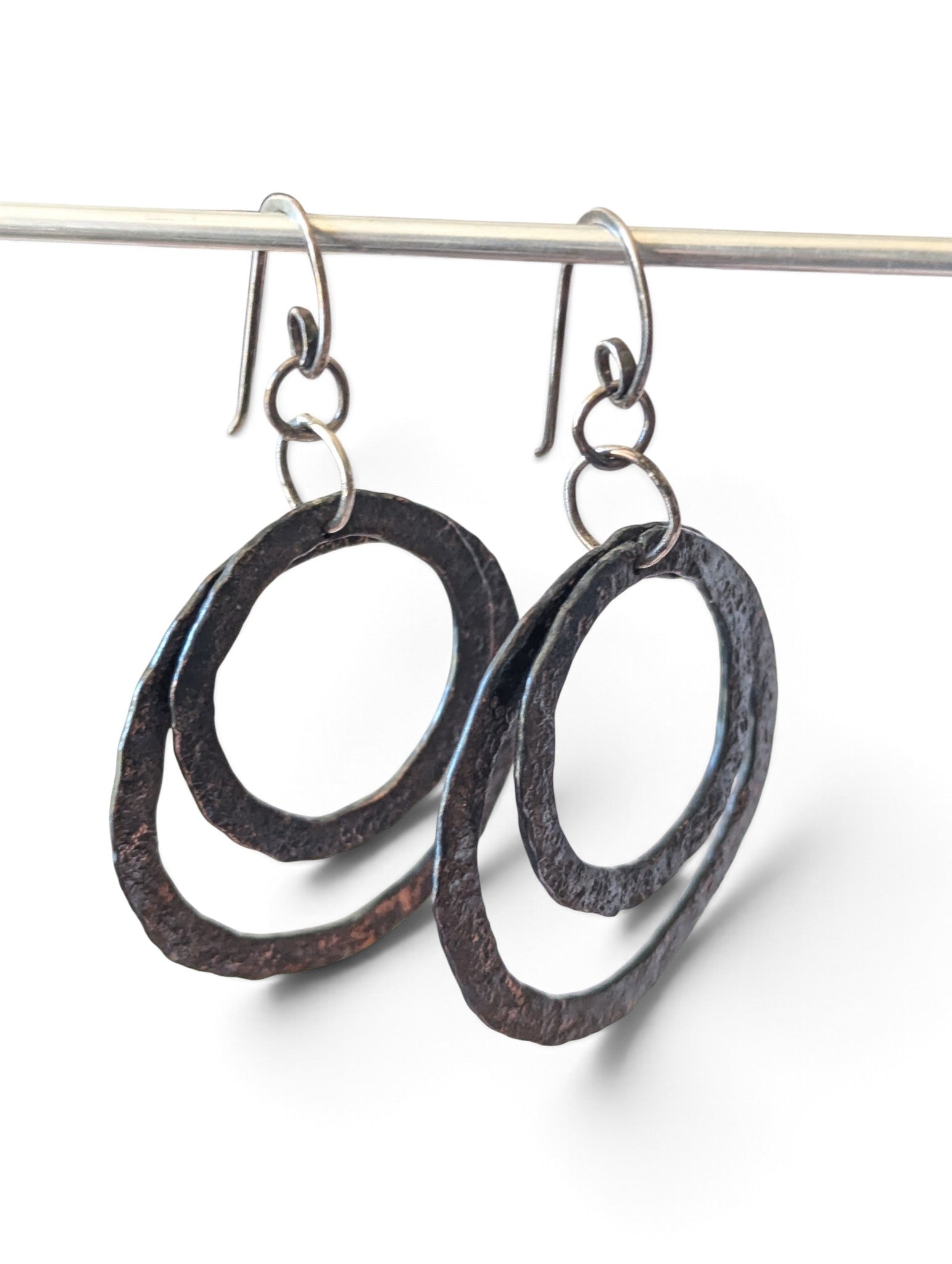 Copper Double Hoop Earrings