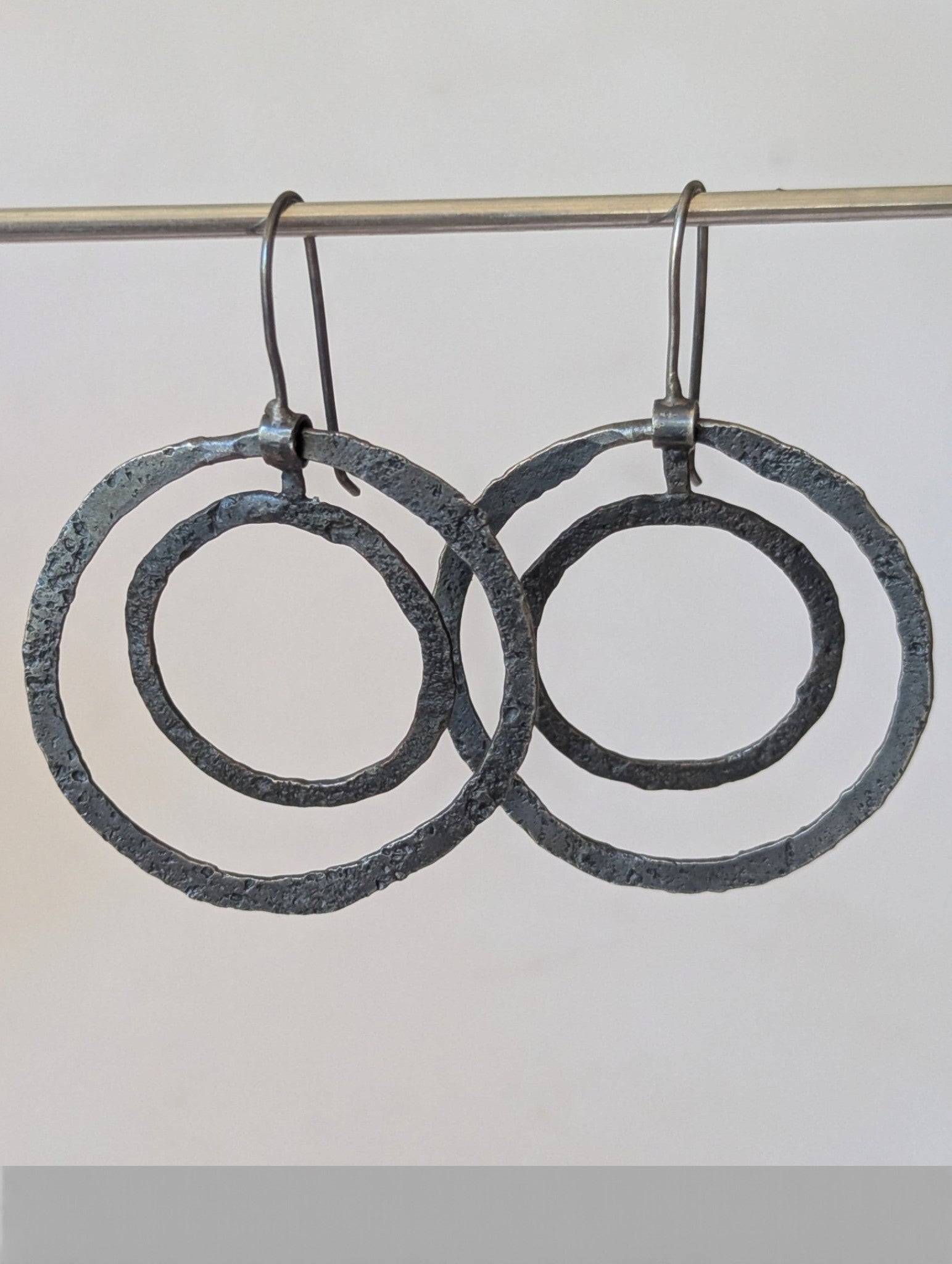 Copper Double Oval Hoop Earrings