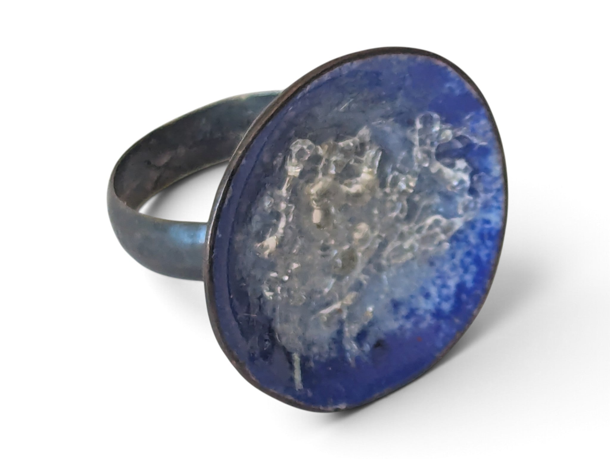 Dish of Diamonds Blue Ring