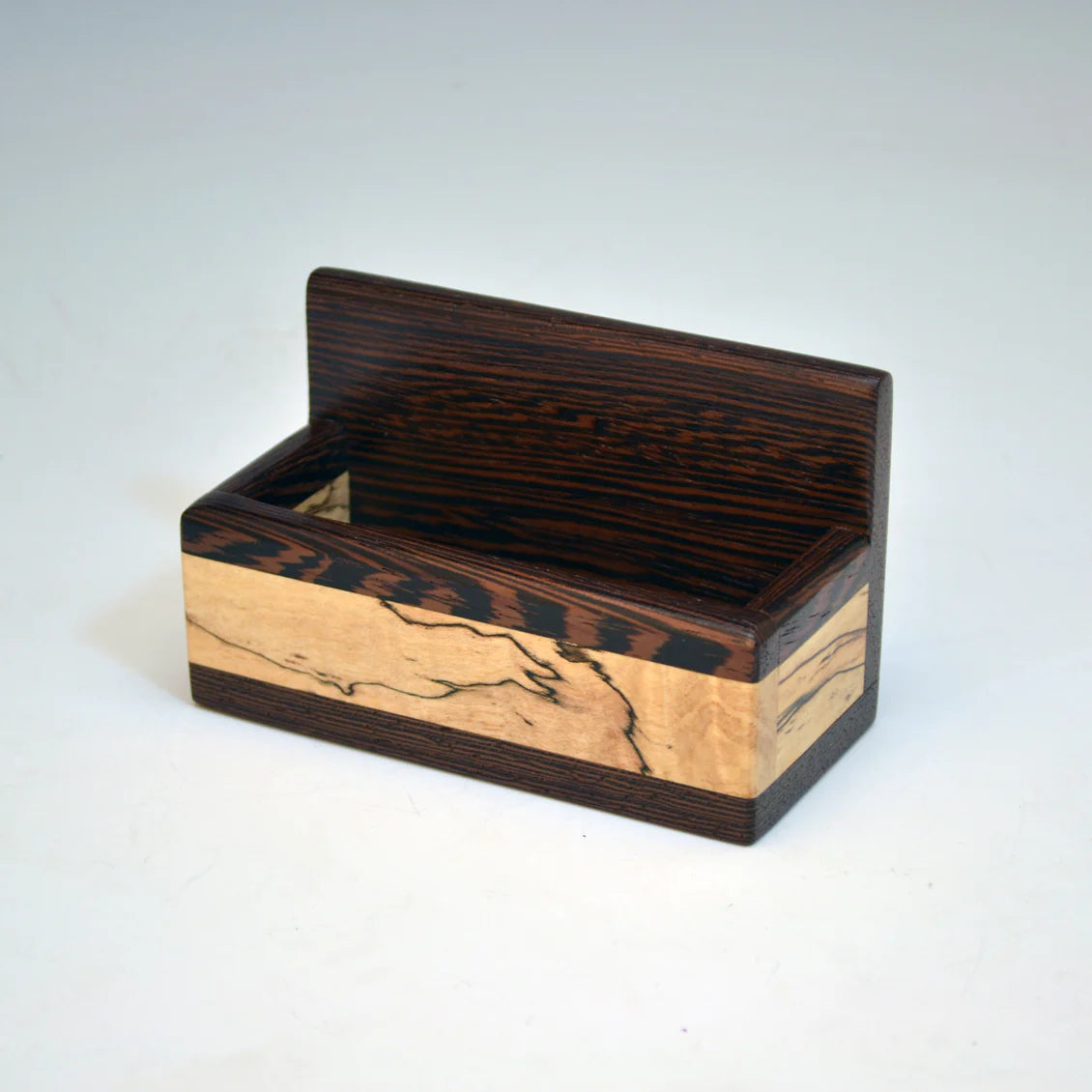 wood business card holder