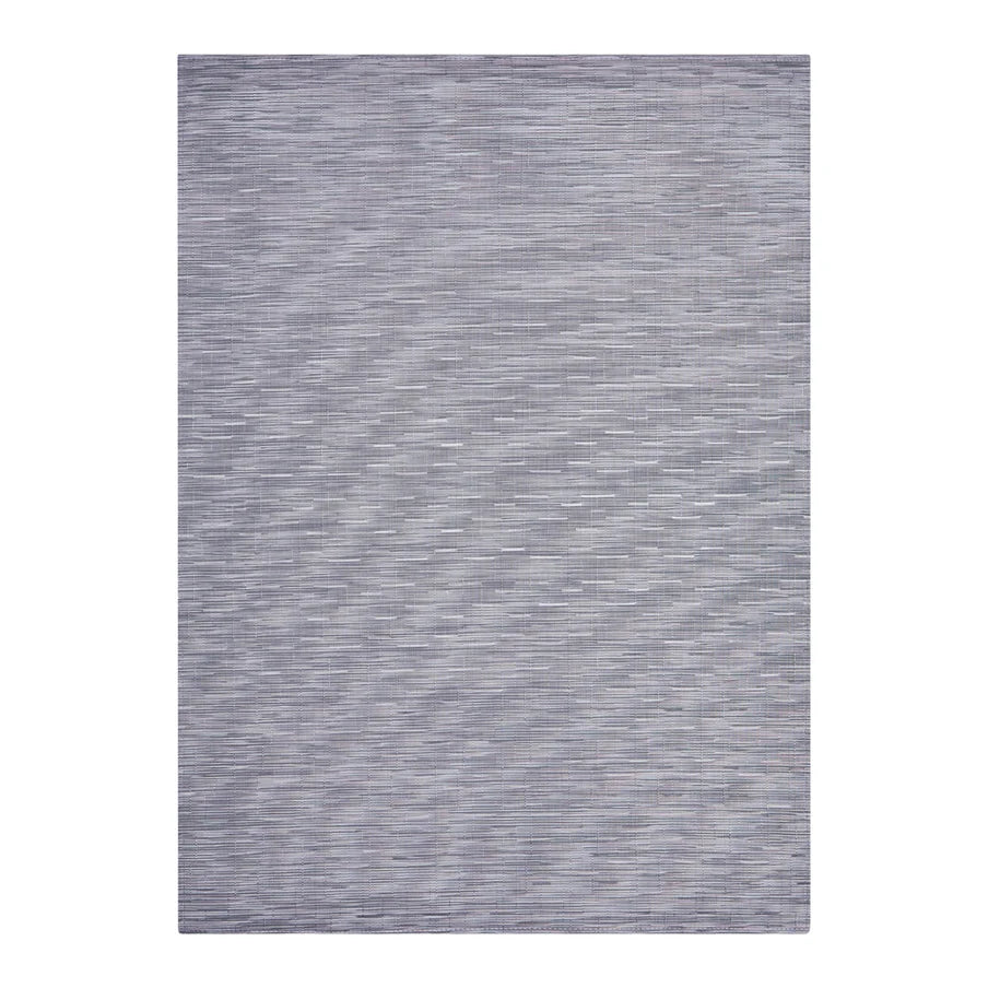 Chilewich Bamboo Woven Floor Mat in Fog, durable indoor and outdoor woven vinyl rug