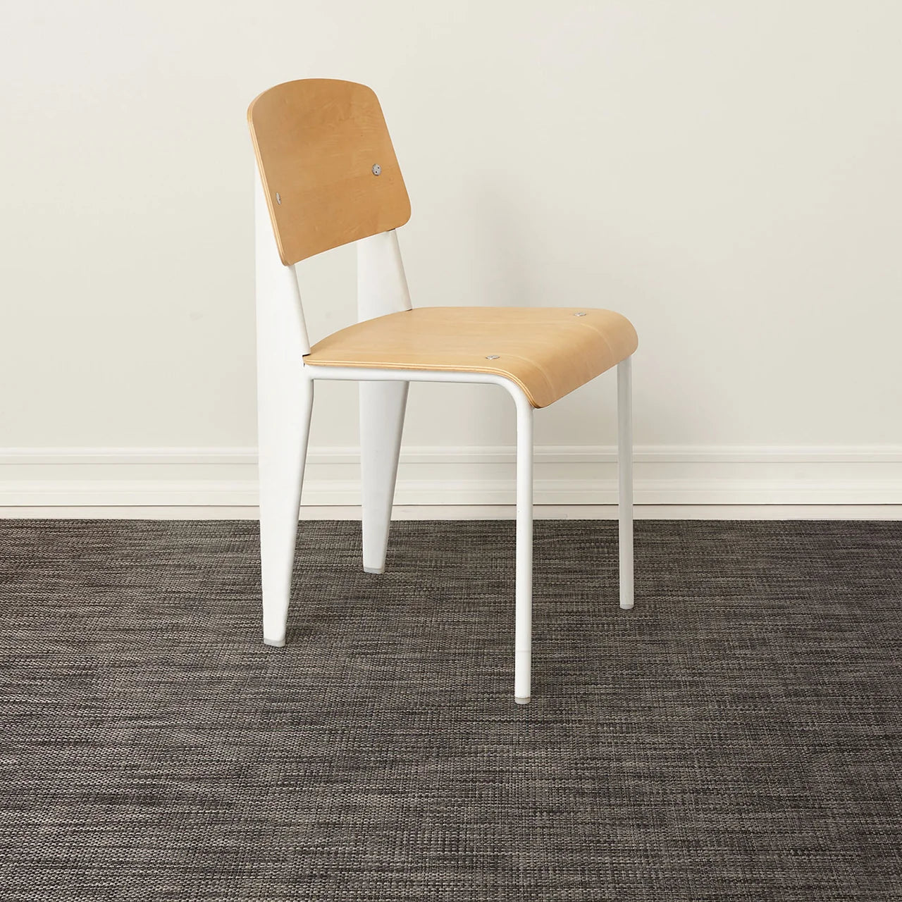 Basketweave Woven Floor Mat | Carbon