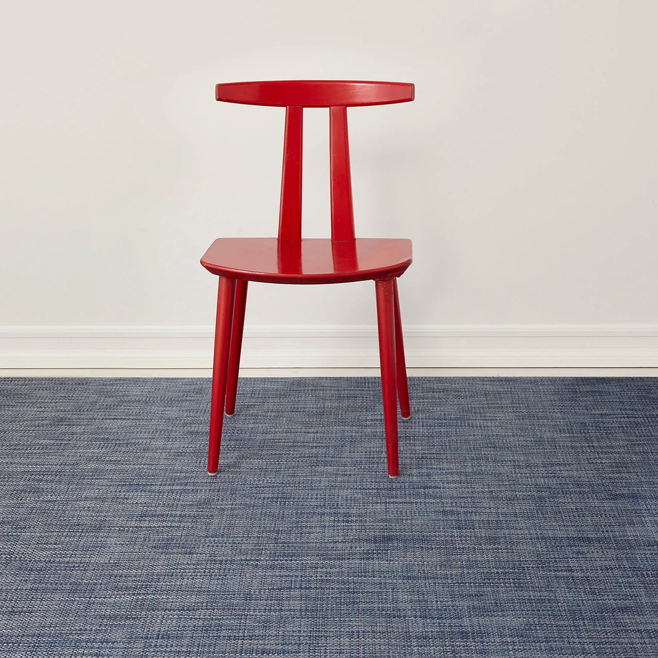 Basketweave Woven Floor Mat | Denim