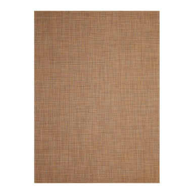 Basketweave Woven Floor Mat in Teak by Chilewich, durable indoor-outdoor vinyl rug
