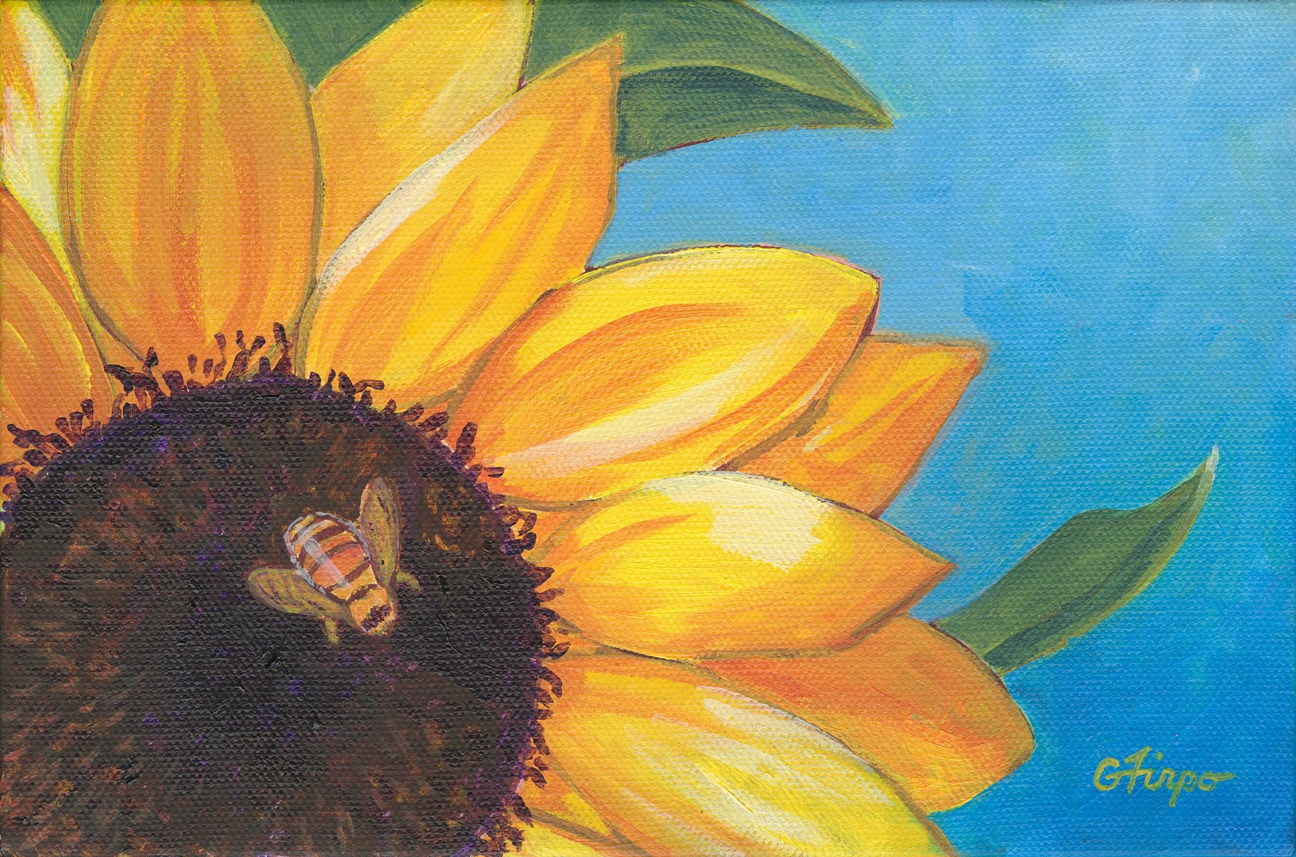 Hearts for the Arts | Bee on a Sunflower