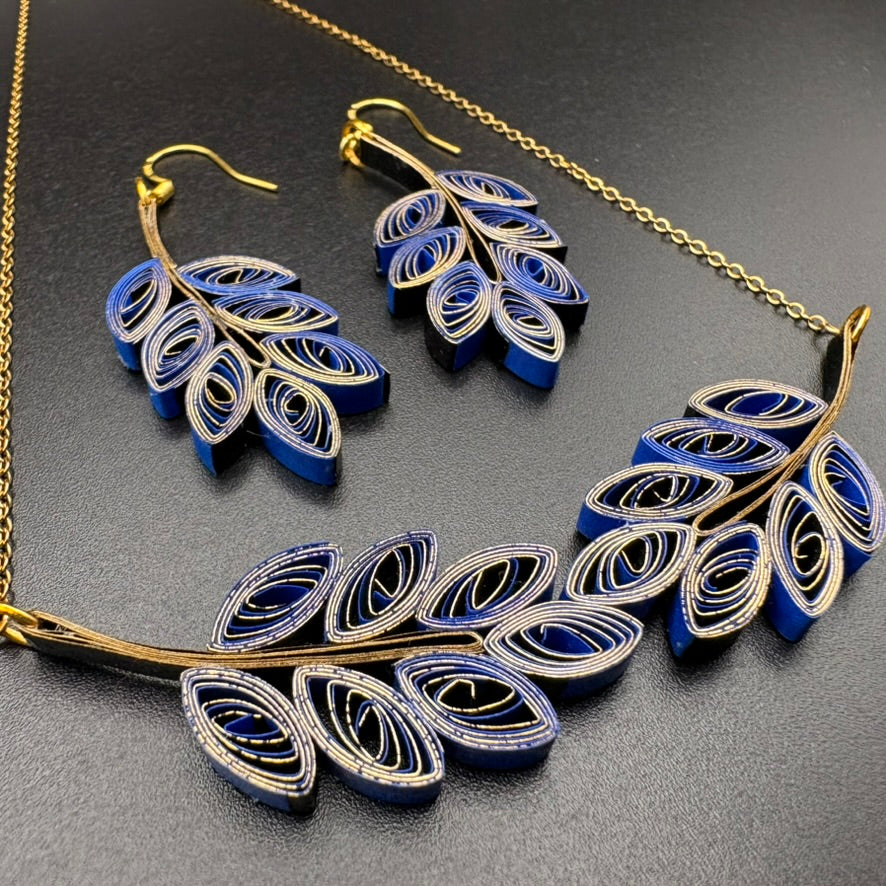 Breeze Chic | Blue Leaves Earrings