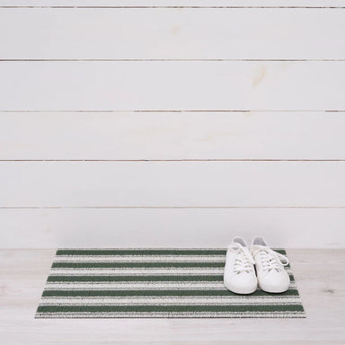 Chilewich Boardwalk Stripe Shag Mat - Fern