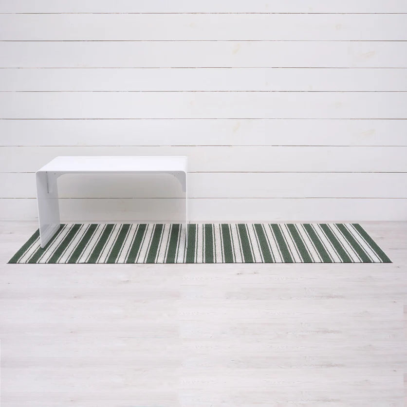 Chilewich Boardwalk Stripe Shag runner - Fern