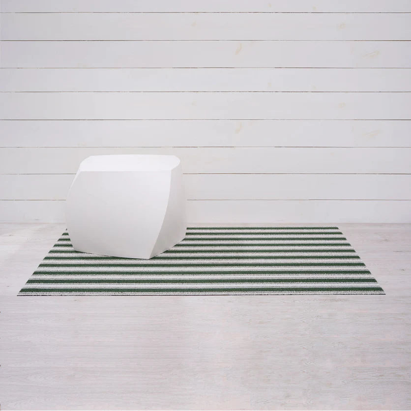 Chilewich Boardwalk Stripe Shag Mat - Fern