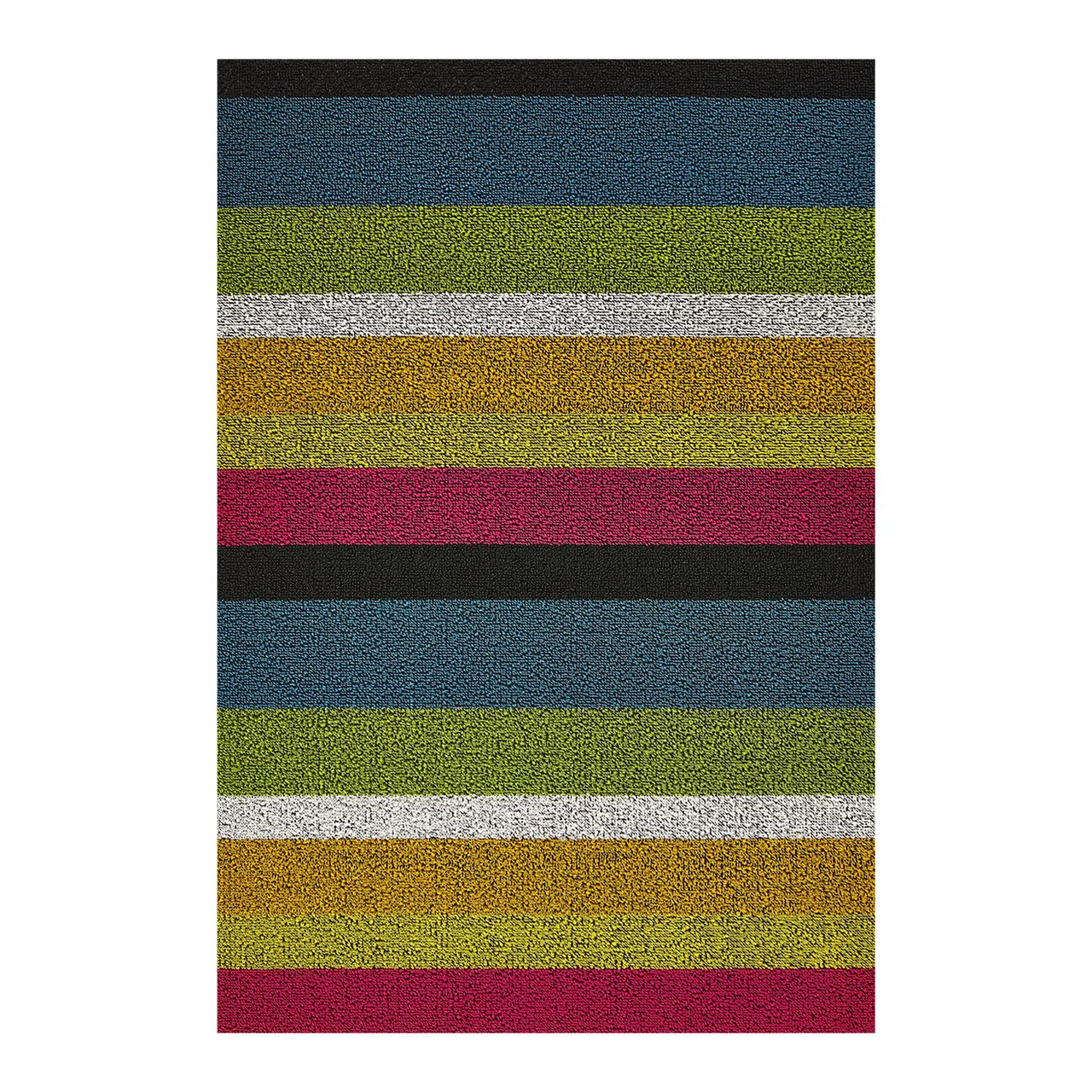 Bold Stripe Shag Mat | Multi