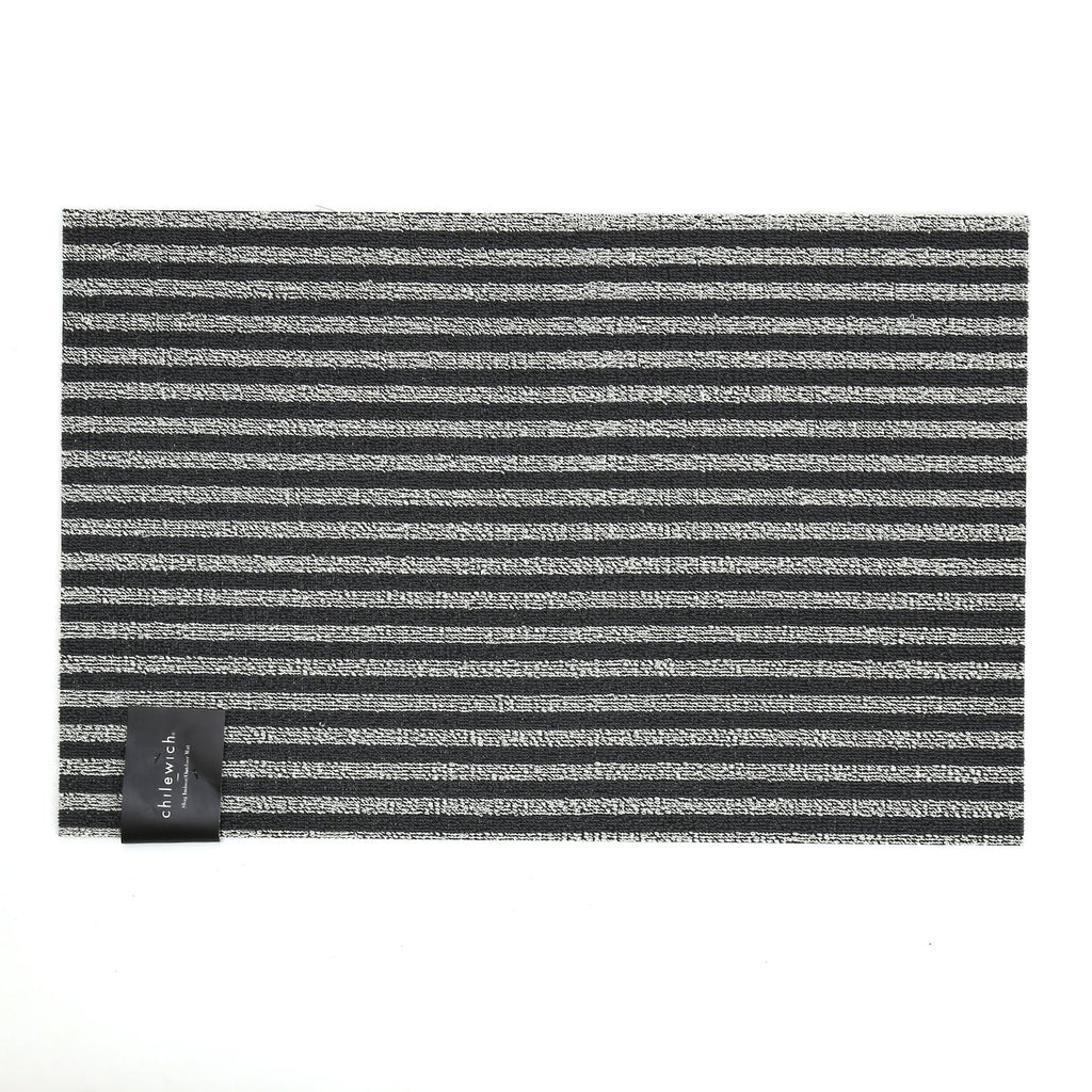 Breton Stripe Shag Mat | Gravel