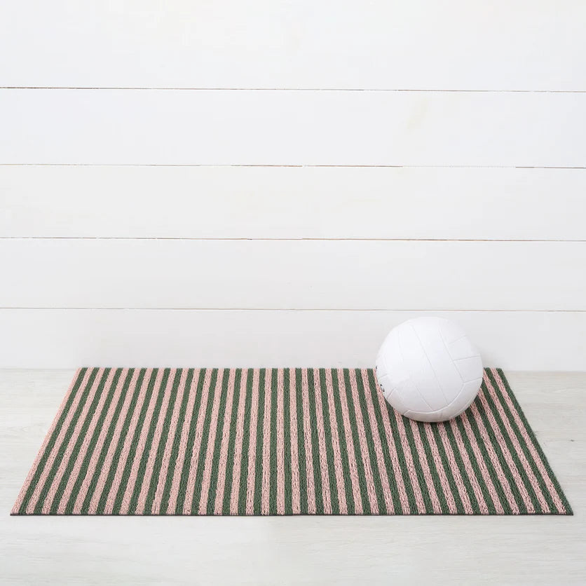 chilewich Breton Stripe Shag Mat - Malibu