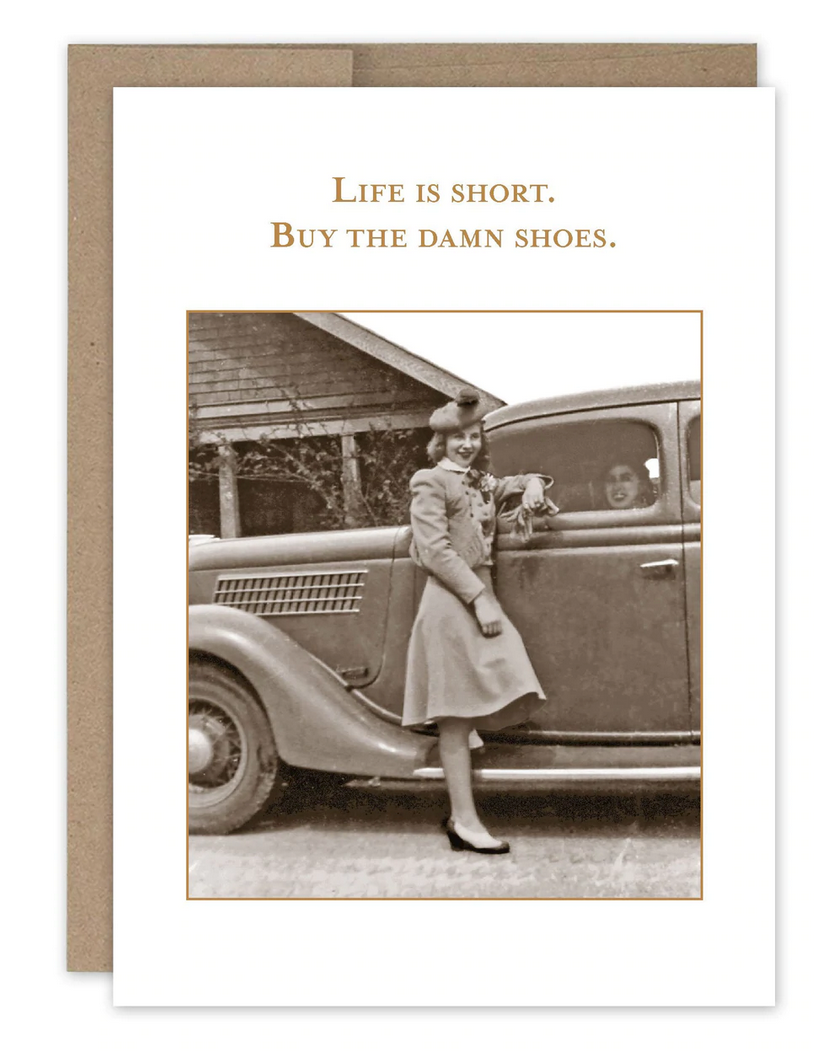 Life is short greeting card
