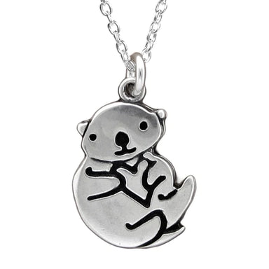 Otter Charm necklace silver