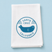 Doug Ross Tea Towel featuring playful whales and seals - perfect for drying dishes and making your kitchen a whimsical ocean escape!