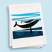 Humorous Doug Ross Tea Towel design with whales and seals - a hilarious addition to your kitchen that might just make you ditch paper towels!