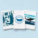 Doug Ross Tea Towel featuring whimsical whales and seals, a kitchen superstar that absorbs spills while serving laughs, perfect for eco-friendly kitchens!