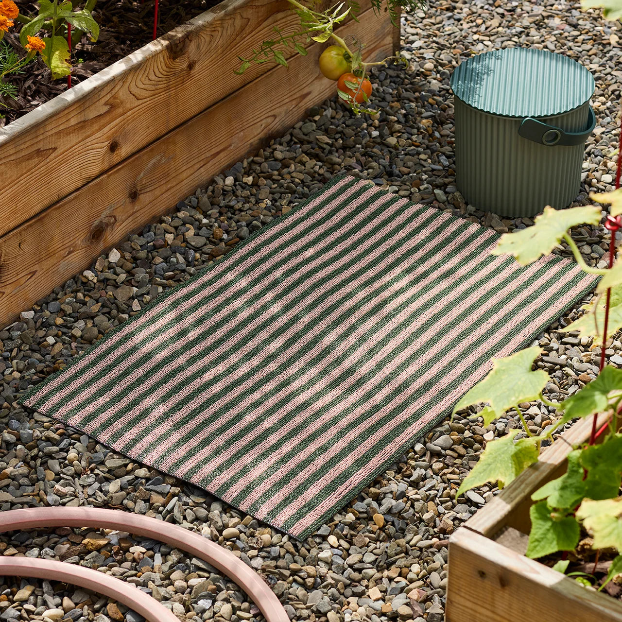 Breton Stripe Shag Mat | Malibu