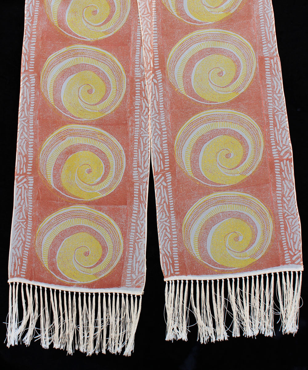 silk scarf with spirals