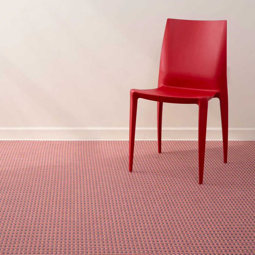 Chilewich Crane Woven Floor Mat - Raspberry