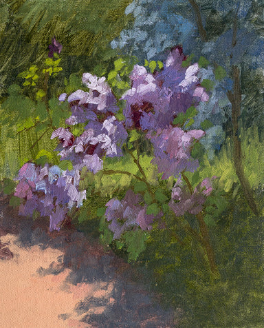 Oil painting of Lilacs