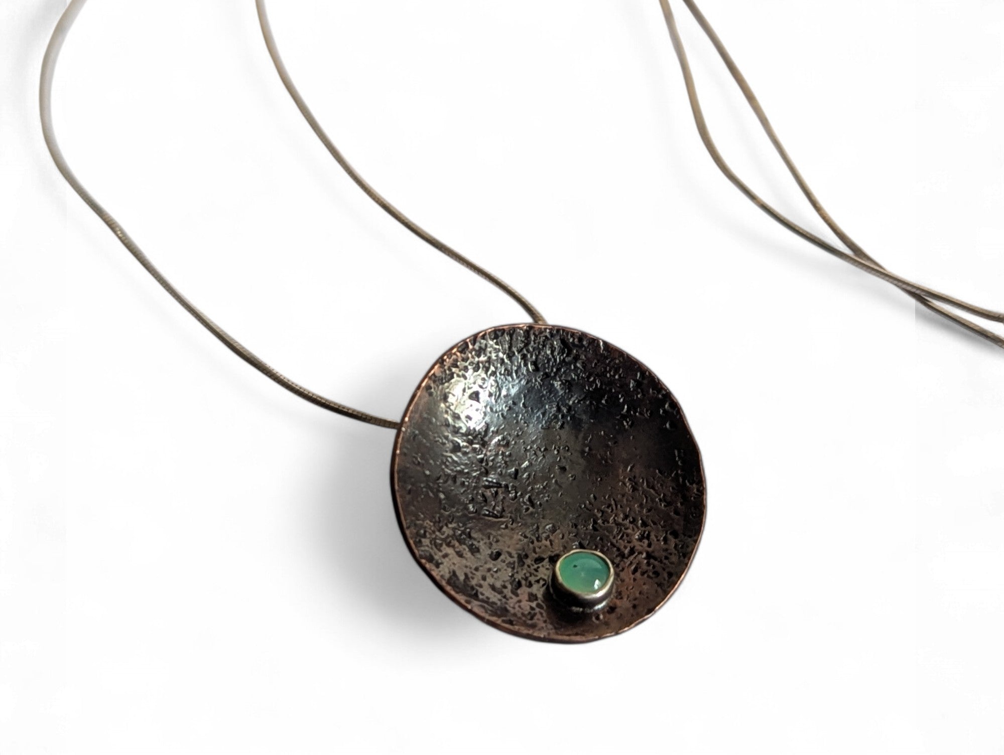 Full Moon Disc with Green Glass