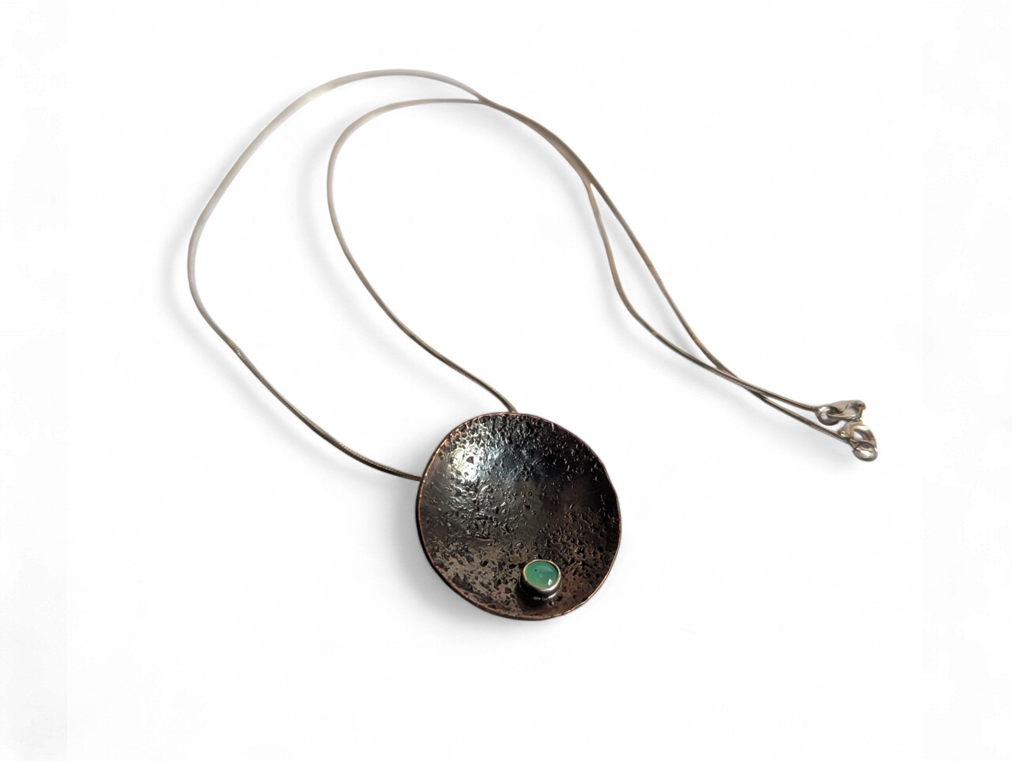 Full Moon Disc with Green Glass