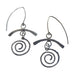 Handmade Sterling Silver Spiral Earrings designed by Deb Collins, showcasing organic shapes and nature-inspired textures, perfect for unique jewelry lovers.