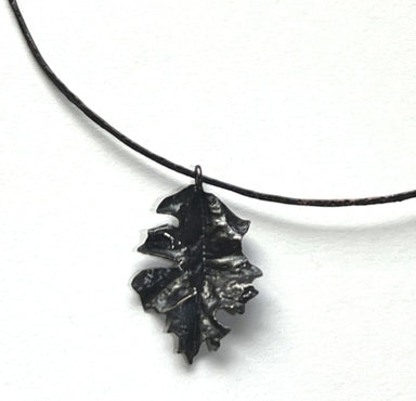 Handmade Copper California Oak Leaf Pendant by Deb Collins, featuring intricate natural-inspired design in a unique metal finish.