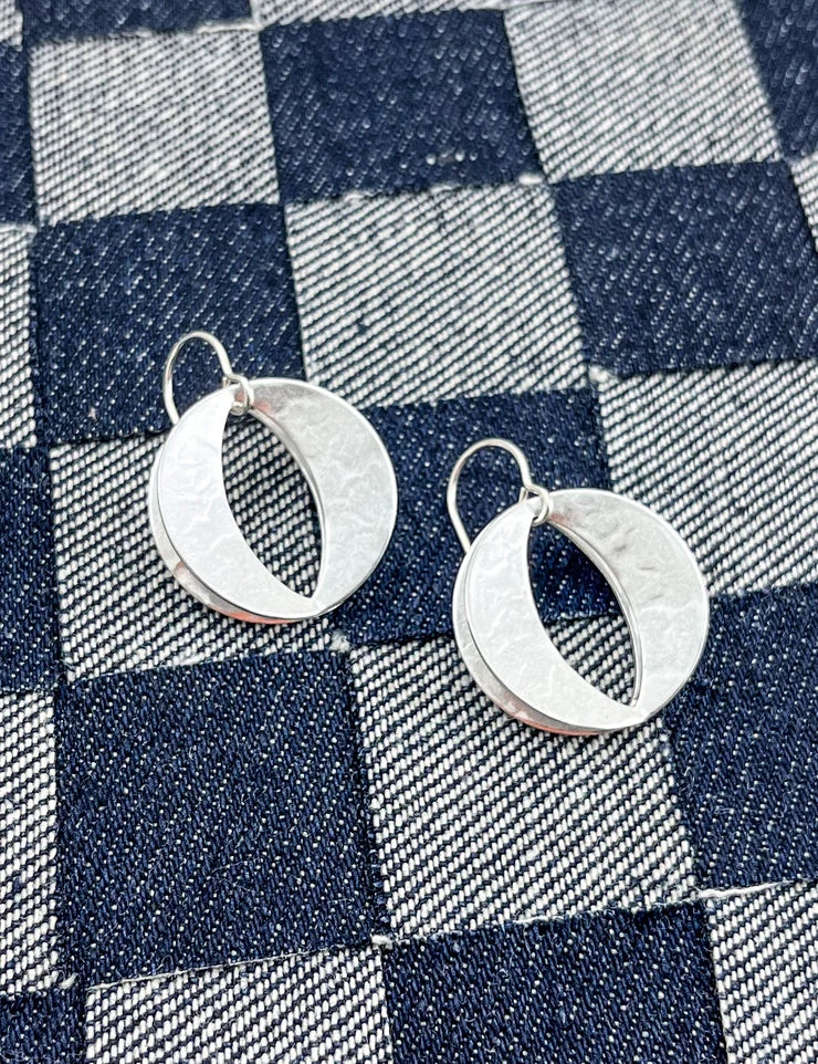 Back To Back Open Discs Wire Earrings