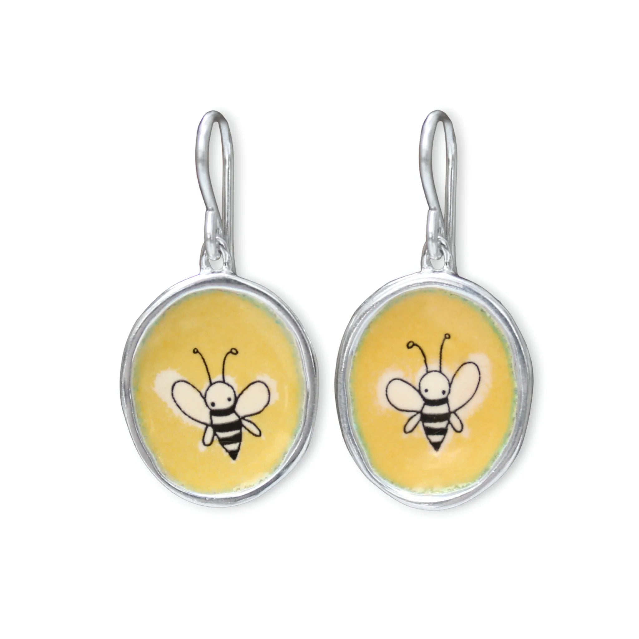 Sterling Silver and Enamel Bees