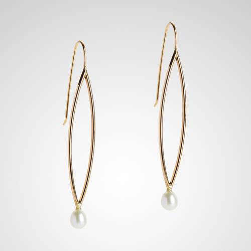 Gold Marquis Earrings