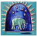 Elephant clay ceramic tile