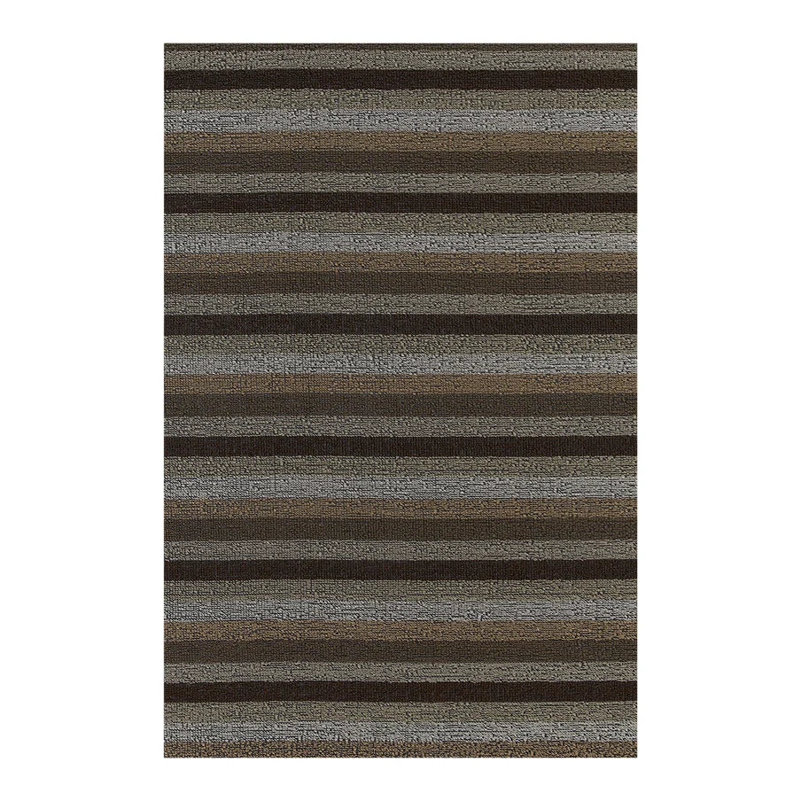 Even Stripe Shag Mat | Mocha
