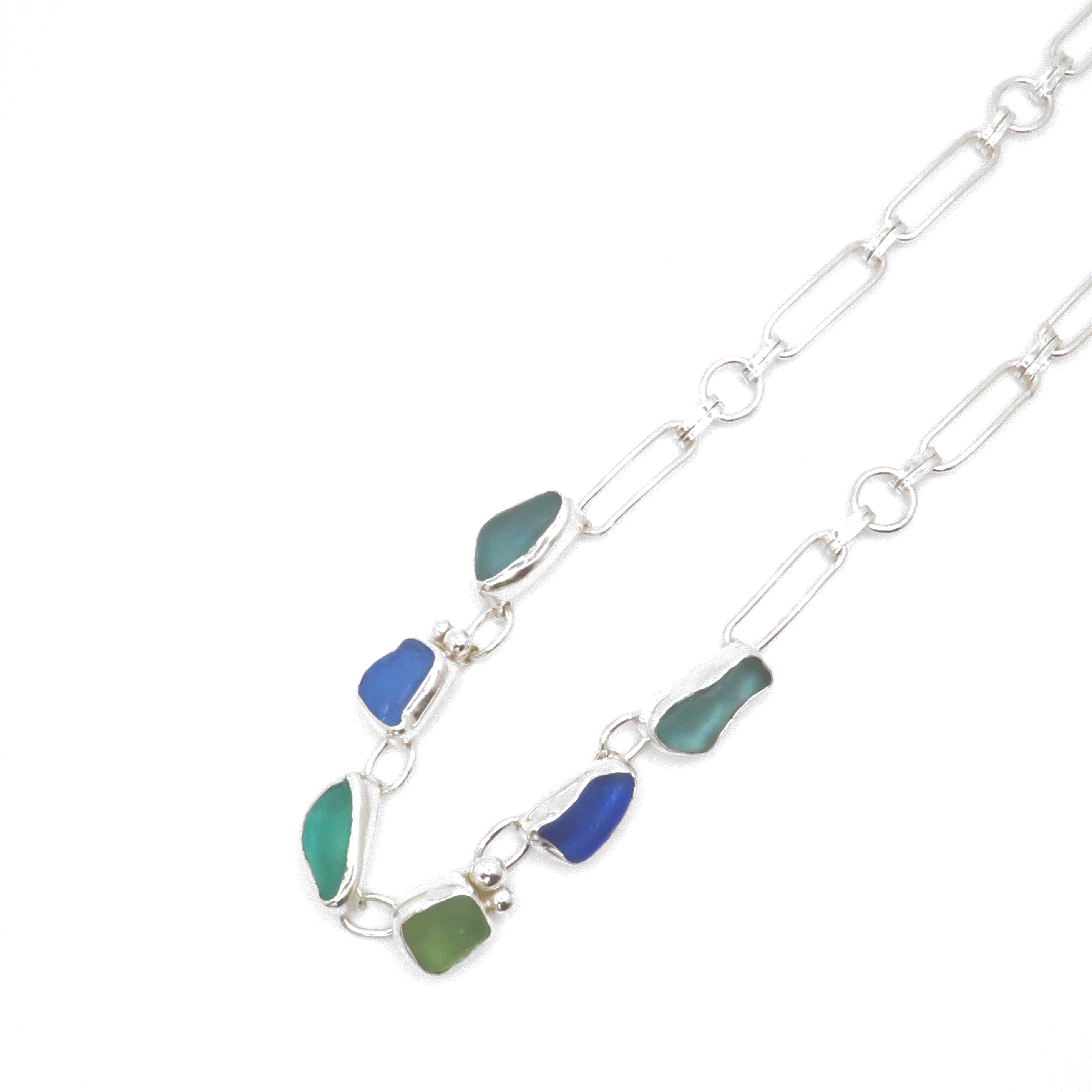 seaglass chain necklace
