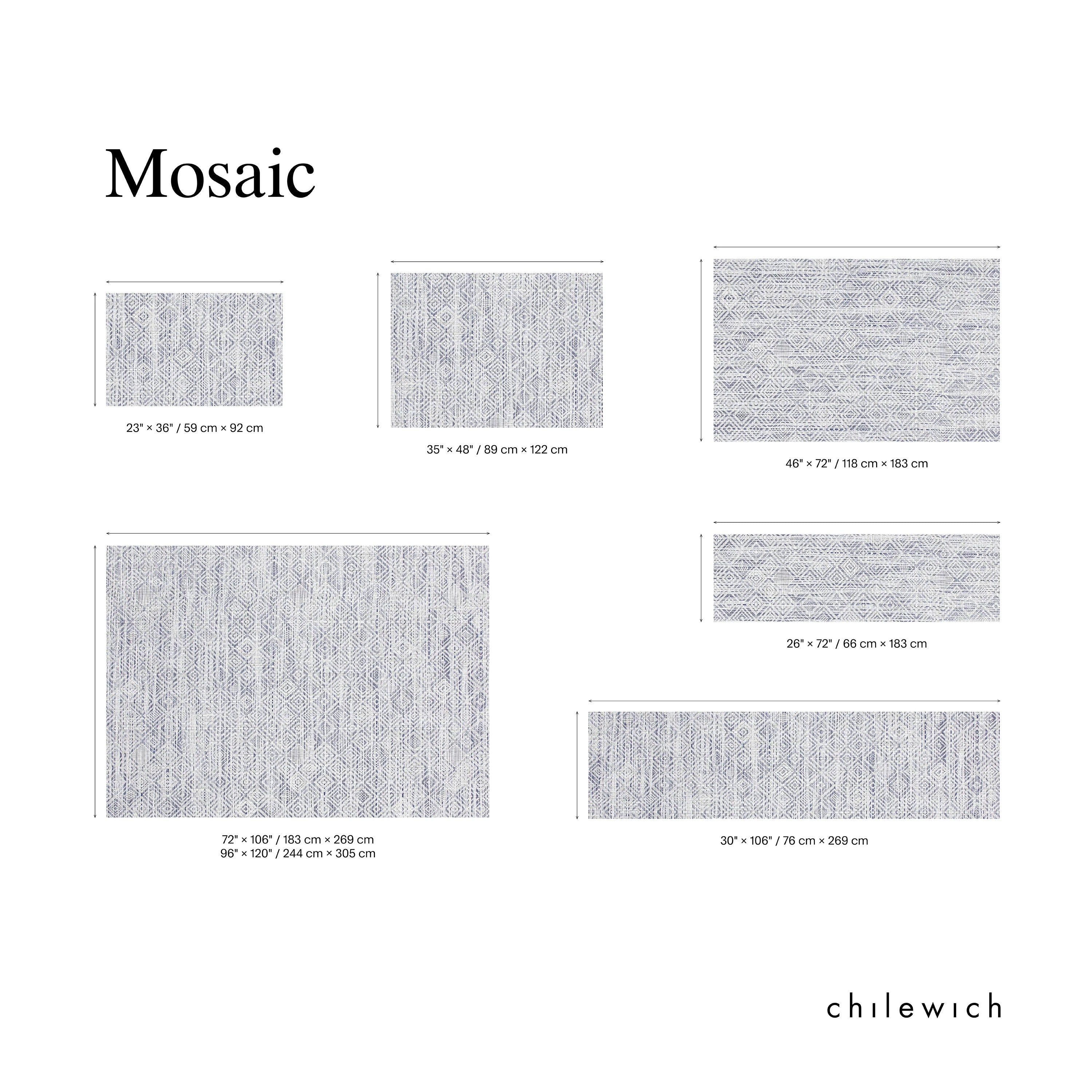 Mosaic Woven Floor Mat | Blue