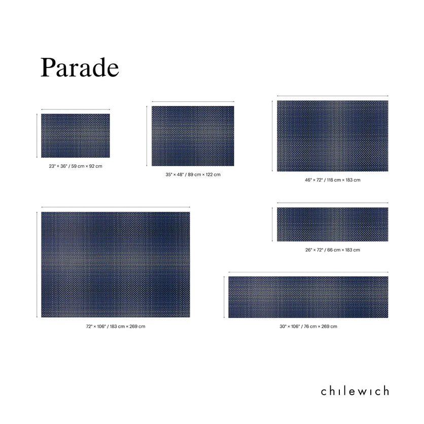 Chilewich Parade size chart