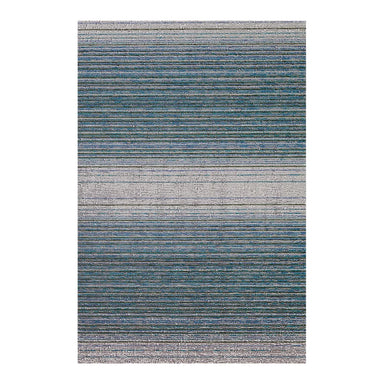 Fade Stripe Shag Mat | Lagoon by Chilewich, textured indoor and outdoor floor mat with ombré stripes and slip-resistant vinyl backing