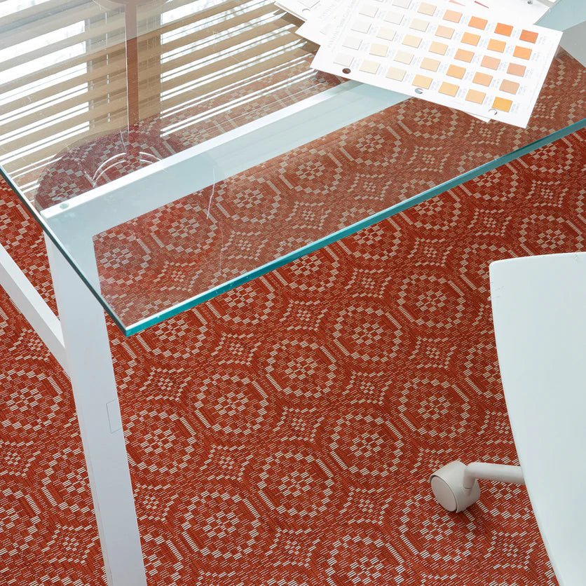 Chilewich Overshot Woven Floor Mat -Paprika