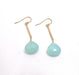 aqua gemstone drop earrings