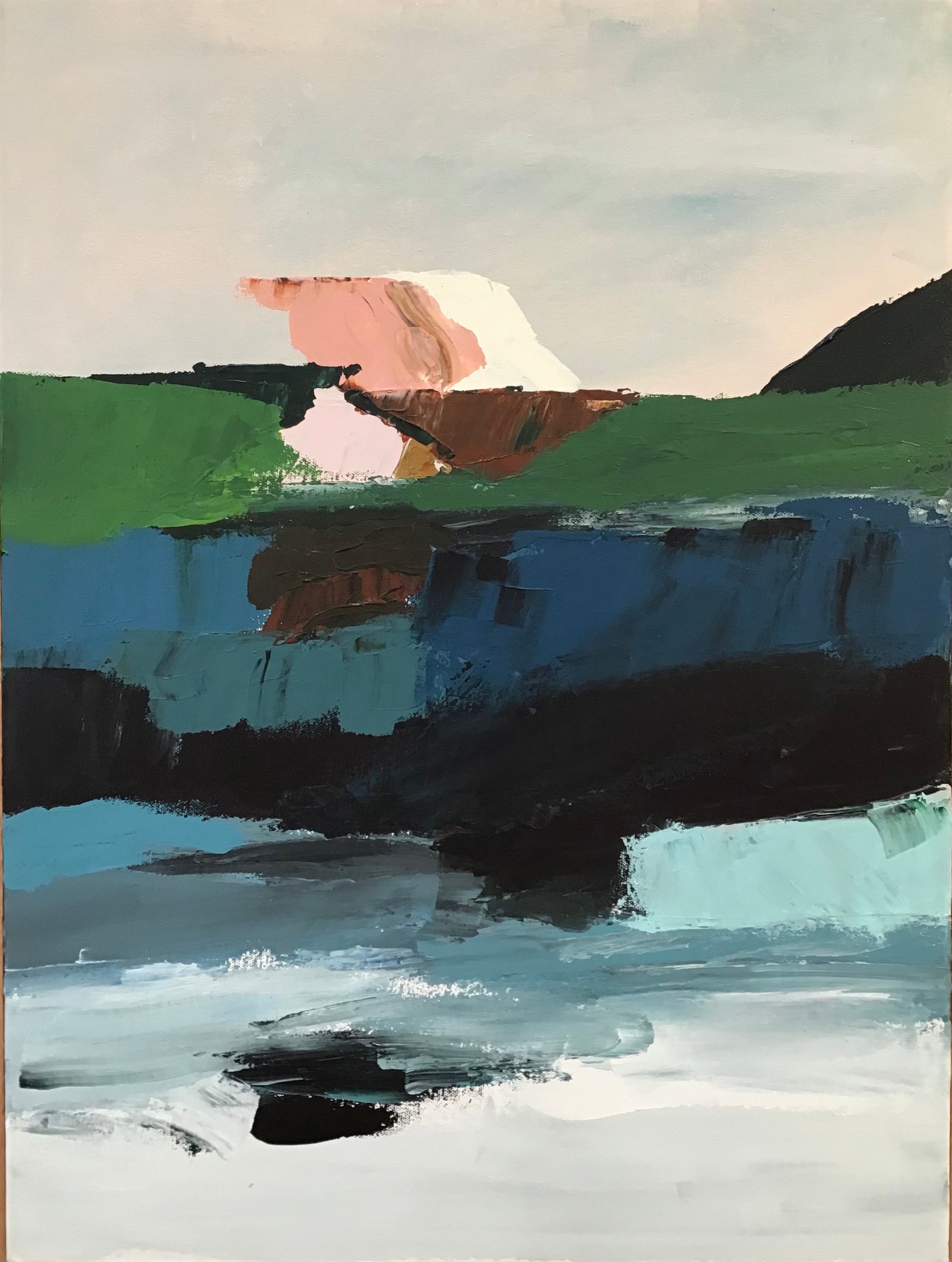 Coastal Swell California Coast /Abstract  / Original Painting 12 x 18