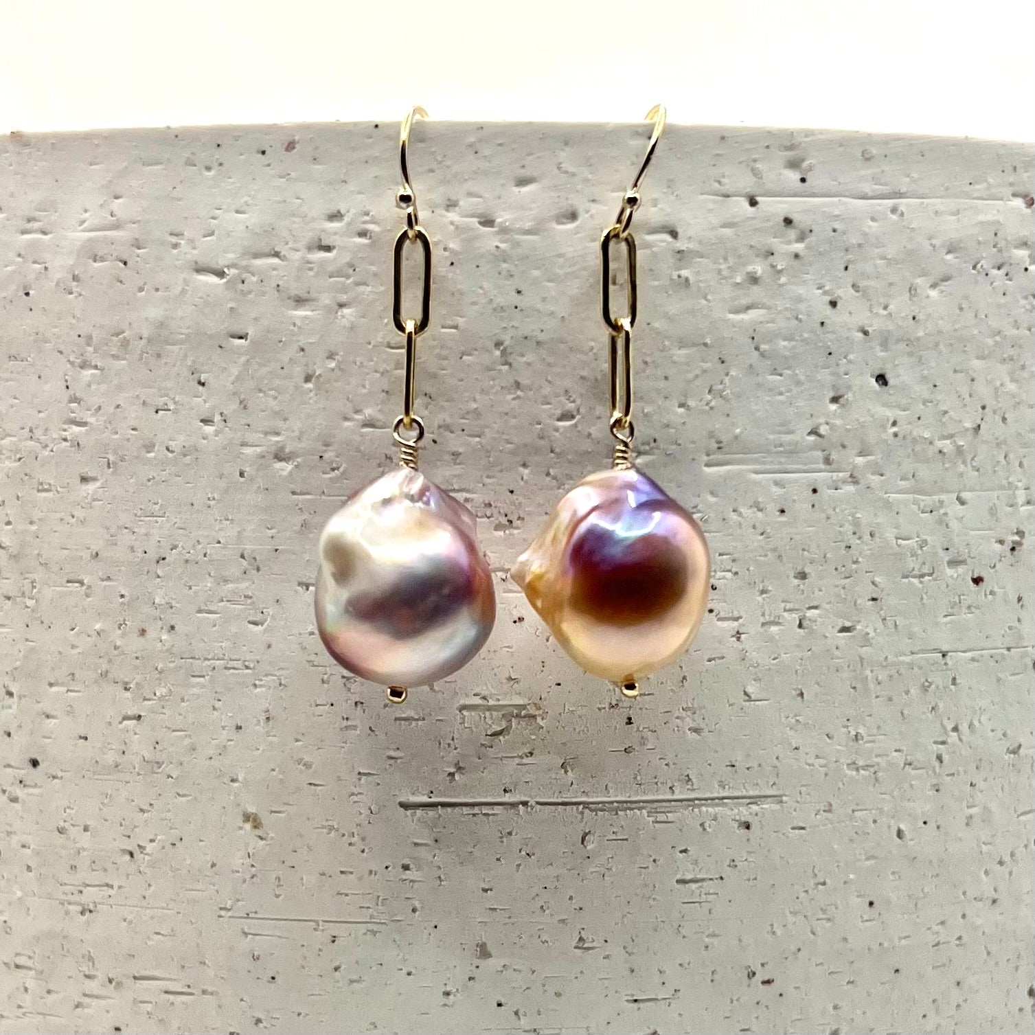 Paperclip Pearl Earrings