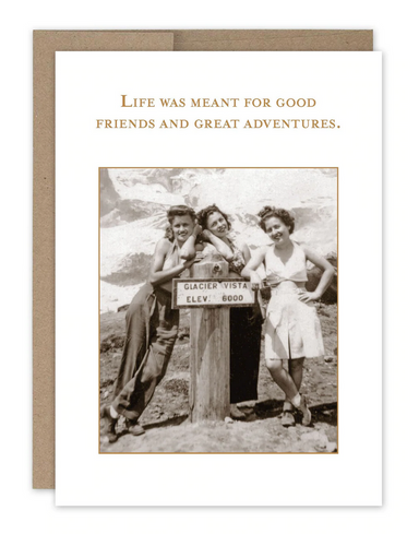Life was meant for good friends greeting card