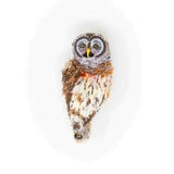 Hoot Owl Brooch hand-embroidered brooch by Trovelore