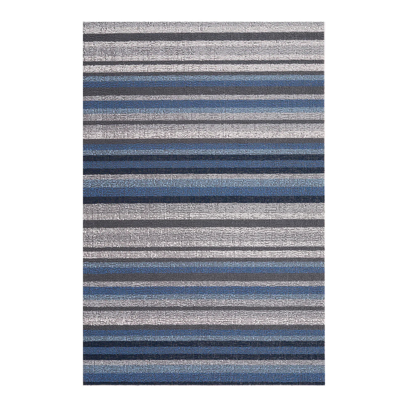 Horizon Stripe Shag Mat | Deep Sea
