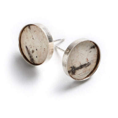 wood stud earrings